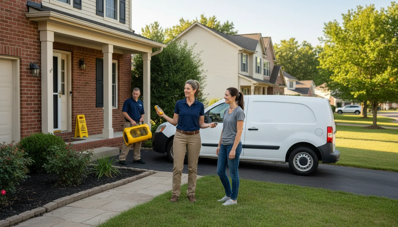 Residential water damage restoration in Burnettsville, IN